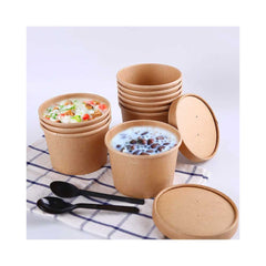 Kraft Soup Bowl Brown 12 OZ With Lid 1X500 Pieces