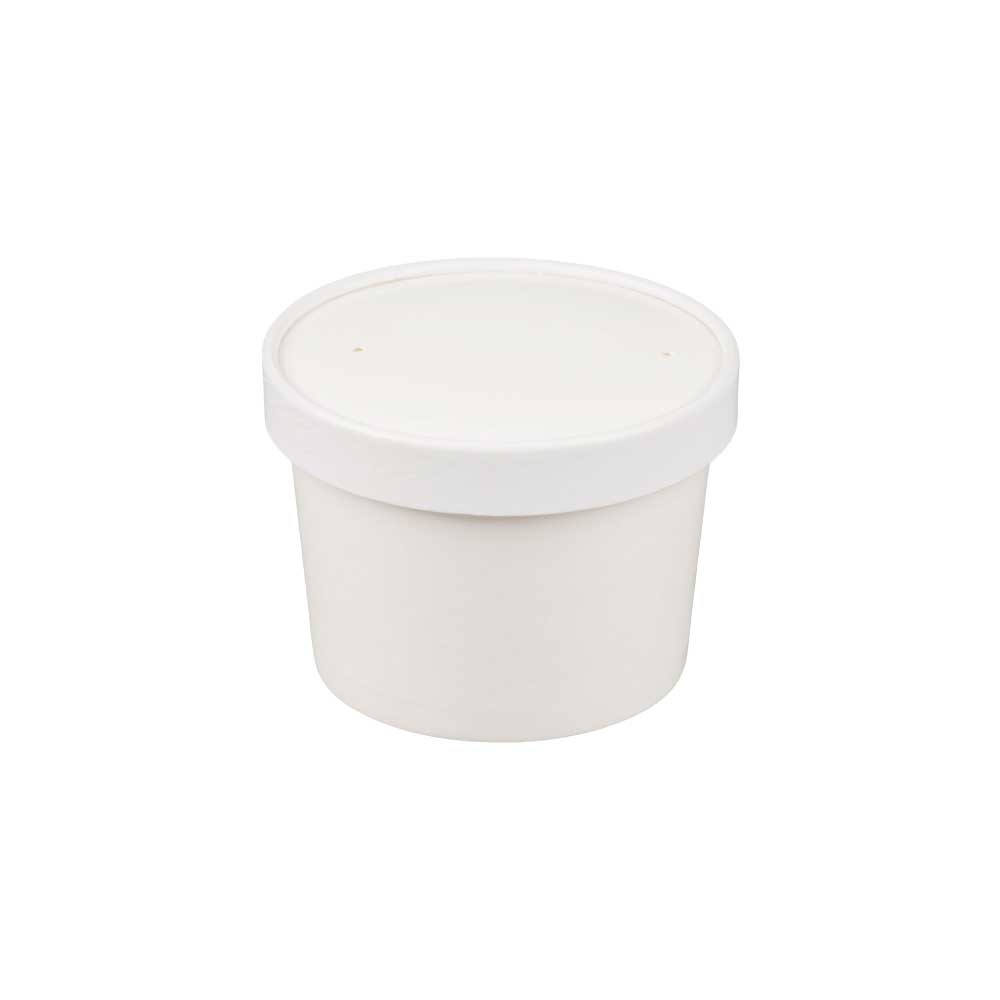 Paper Soup Bowl Lid 12oz White 1X500 Pieces