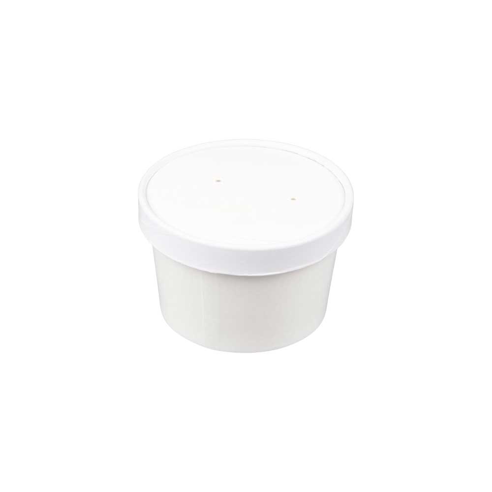 Paper Soup Bowl Lid 8oz White 1X500 Pieces