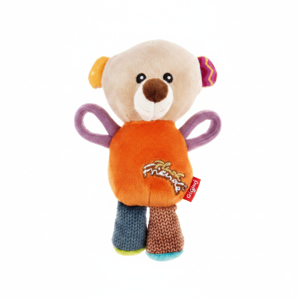 GiGwi Plush Friendz Squeaker Dog Toy – Bear