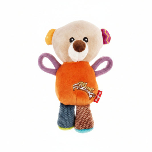 GiGwi Plush Friendz Squeaker Dog Toy – Bear