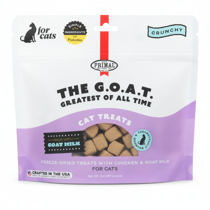 Primal The G.O.A.T. Chicken & Goat Milk for cats! Freeze-Dried Treat 2oz