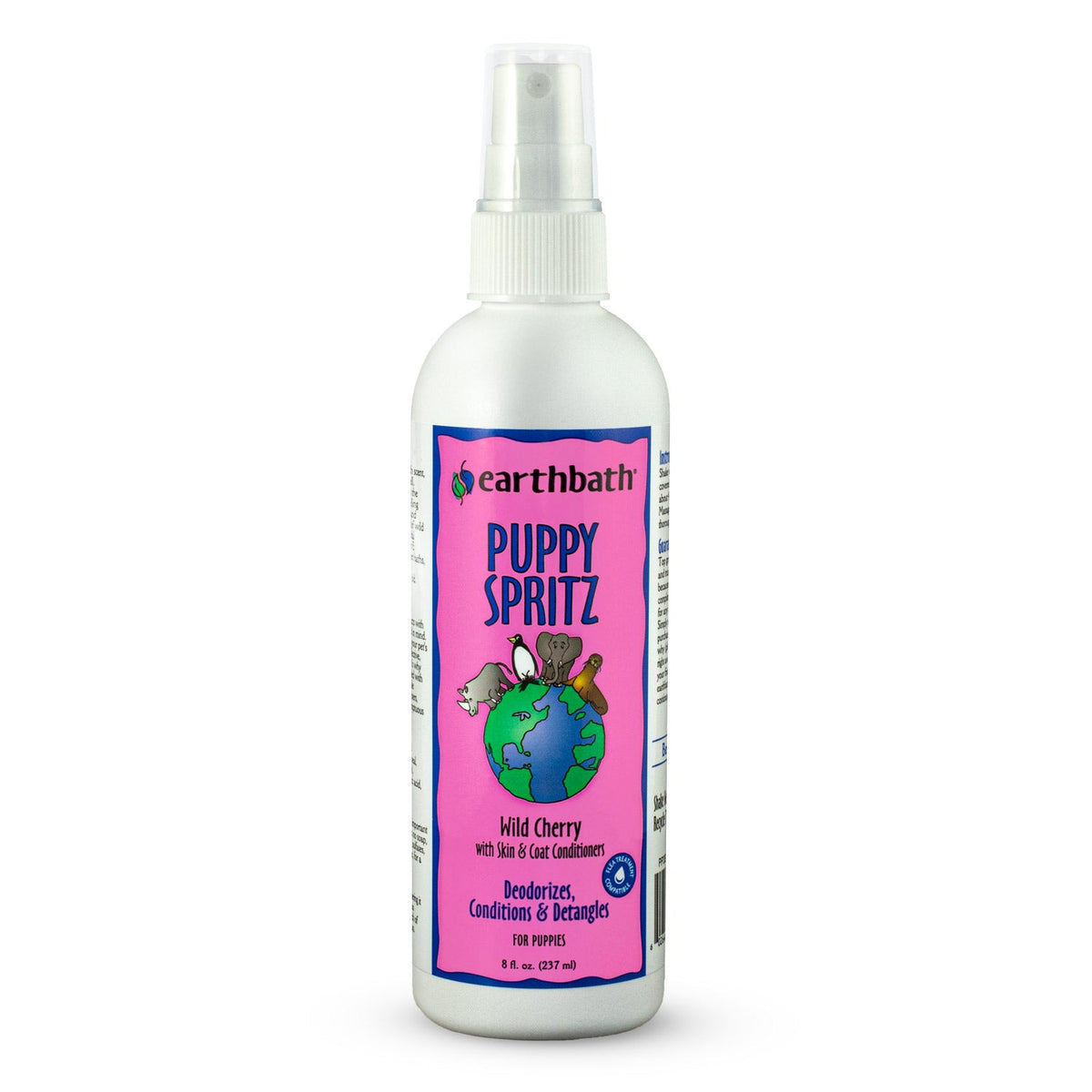 Earthbath® Puppy Spritz, Wild Cherry with Skin & Coat Conditioners, Made in USA, 8 oz pump spray