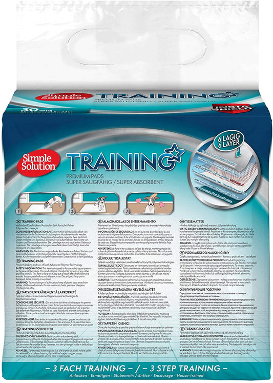 Simple Solution Premium Dog and Puppy Training Pads (Pack of 30)