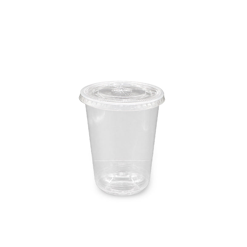 U-Shaped RPET Cups With Lid 92mm- Disposable Cold Drink Cups