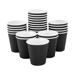 Ripple Coffee Cup 8 Ounce Black 1X500 Pieces