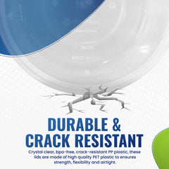 Clear Round Microwave Container 250CC With Lid