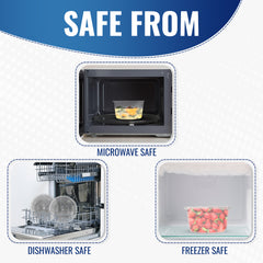 Clear Round Microwave Container 450CC With Lid