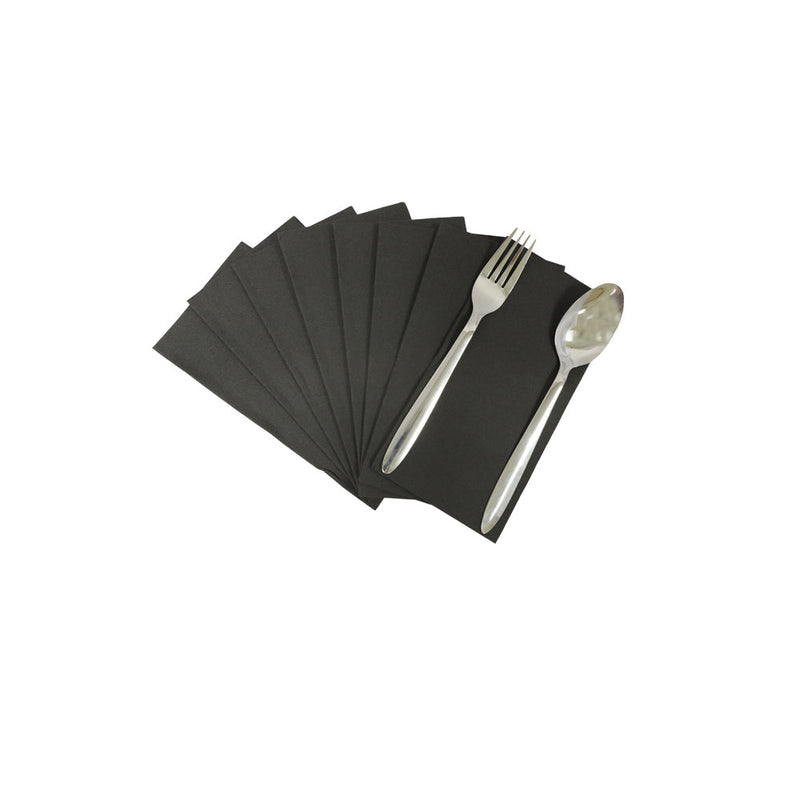 White & Black 8-Fold Napkins 45 Sheets x 1 Pack