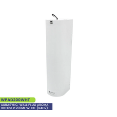 AURASYNC Aroma Diffuser 200ml – Table Top Black & Wall Plug White (RAD2) | Compact Home & Office Scent Machine