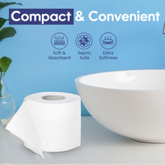 Toilet Roll Tissue – 200 Sheets (10 Rolls x 1 Pkt) | Household & Commercial Tissue Paper