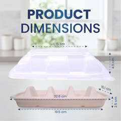 Bagasse Tacos Tray with PP Lid – Eco-Friendly Food Packaging