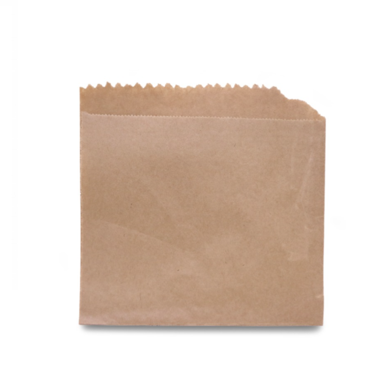 Paper Cookie Pouches – Brown & White, 2-Side Open | Durable Disposable Packaging