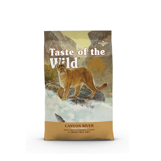 Taste of the Wild Canyon River Feline Recipe with Trout and Smoked Salmon High Protein Dry Cat Food 2 kg