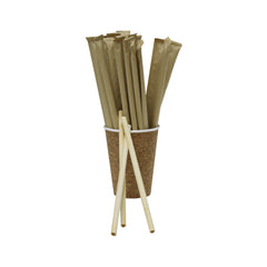 Bamboo Wooden Straw 6MM With Wrapped