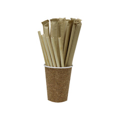 Bamboo Wooden Straw 6MM With Wrapped