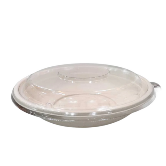 Bagasse Round Container with PET Lid