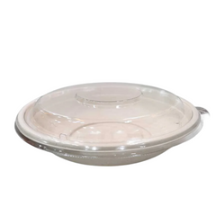 Bagasse Round Container with PET Lid