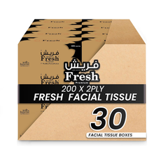 مناديل الوجه المنعشة عبوة 200 منديل، 10 قطع