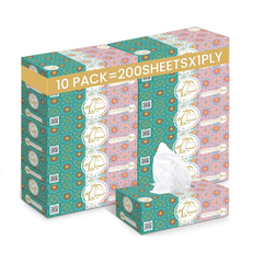 مناديل فاسيل للوجه 200 منديل عبوة من طبقة واحدة 5 قطع