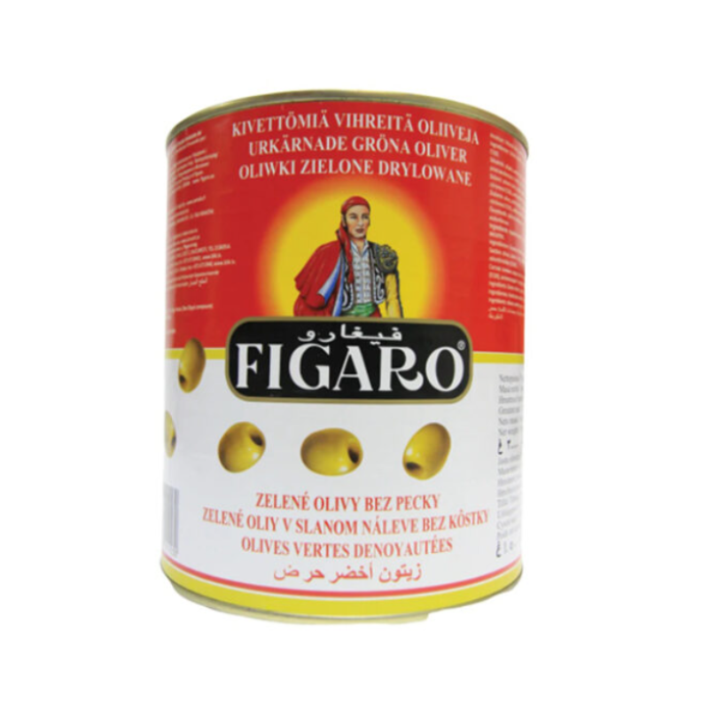 FIGARO GREEN PITTED OLIVES 3KG