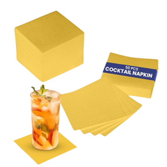 Cocktail Paper Napkin 2 Ply – Yellow 33x33 (50 pcs x 1 pkt)