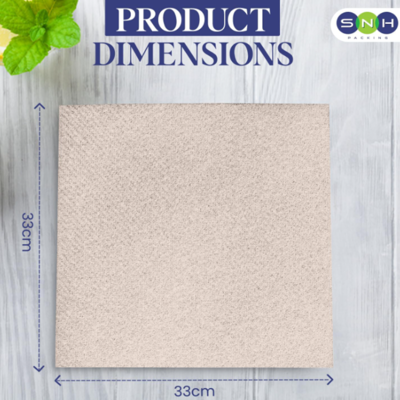Brown Cocktail Paper Napkins 2 Ply – Multiple Sizes (23x23, 33x33, 40x40)