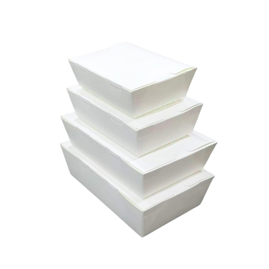 Kraft Lunch Box – Brown & White | No Window | Eco-Friendly Packaging