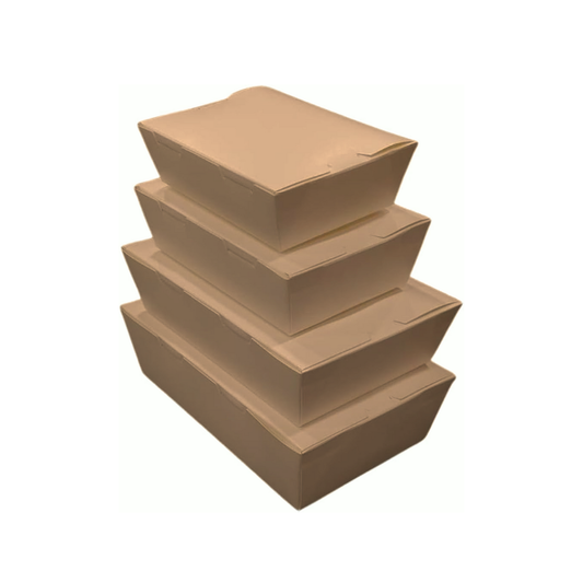 Kraft Lunch Box – Brown & White | No Window | Eco-Friendly Packaging