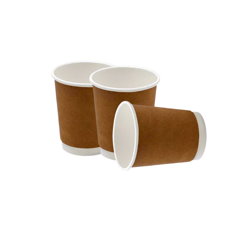 Paper Cup Double Wall – Brown | Multiple Sizes | Hot & Cold Beverage Cups | 1x1000 & 1x500 PCS