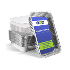 Aluminium Food Containers with Paper Lids – Multiple Sizes | Food-Grade Takeaway Packaging