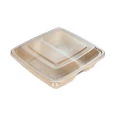 Bagasse Square Containers with Lids | Multiple Sizes | Bulk Eco-Friendly Takeaway