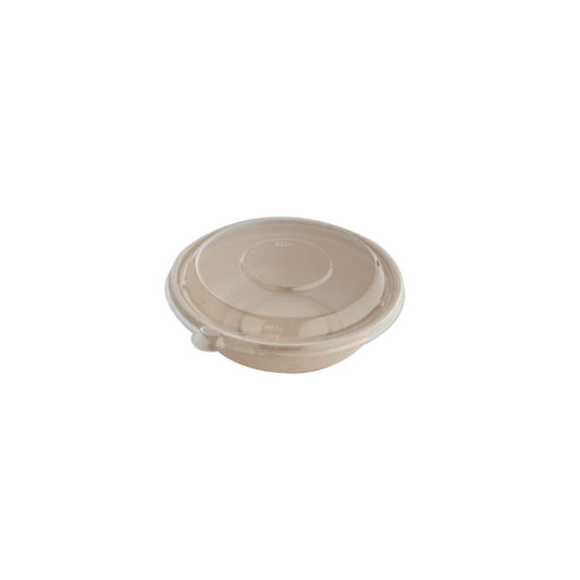 Bagasse Round Containers – Multiple Sizes | With PET & PP Lids | Eco-Friendly Disposable