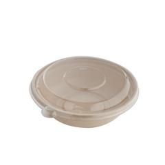 Bagasse Round Containers with Lids | CR12–CR40 | Eco-Friendly Takeaway Bowls | Bulk Pack