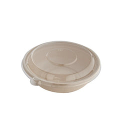 Bagasse Round Containers – Multiple Sizes | With PET & PP Lids | Eco-Friendly Disposable