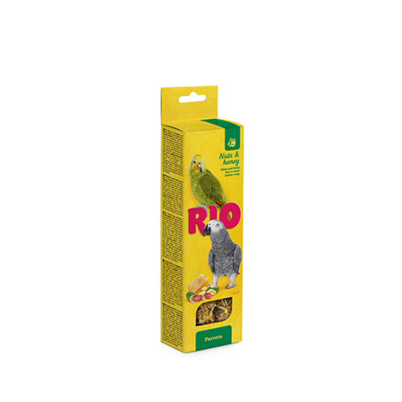 RIO STICKS FOR PARROTS WITH NUTS AND HONEY - 2X90GRM