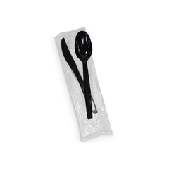 Black Cutlery Pack – Spoon & Knife | Disposable Tableware