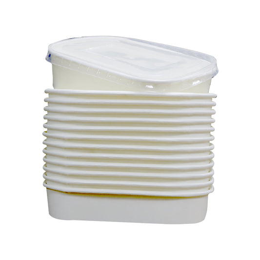 White Paper Container 500ML With PP Lid 300 Pieces - Your One Stop Solution UAE