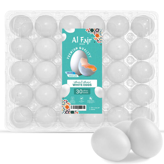 Al Fajr White Eggs Medium 30pcs Tray