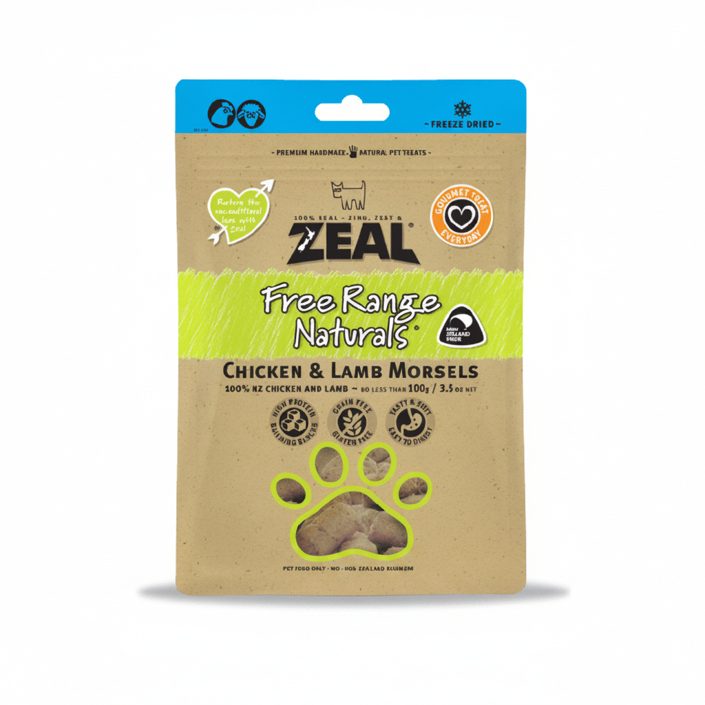 Zeal Free Range Naturals Chicken and Lamb Morsels 100g