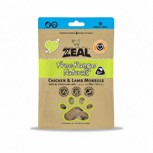 Zeal Free Range Naturals Chicken and Lamb Morsels 100g