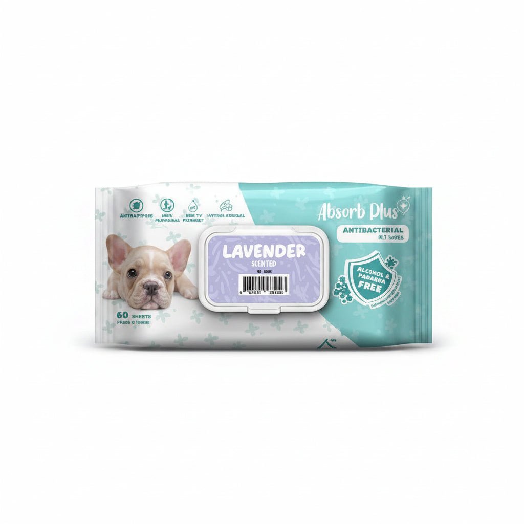 Absorb Plus AntiBacterial Pet Wipes Lavender Scented - 80PCS - SNH Packing