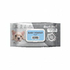 Absorb Plus Charcoal Pet Wipes Baby Powder Scented - 80PCS - SNH Packing