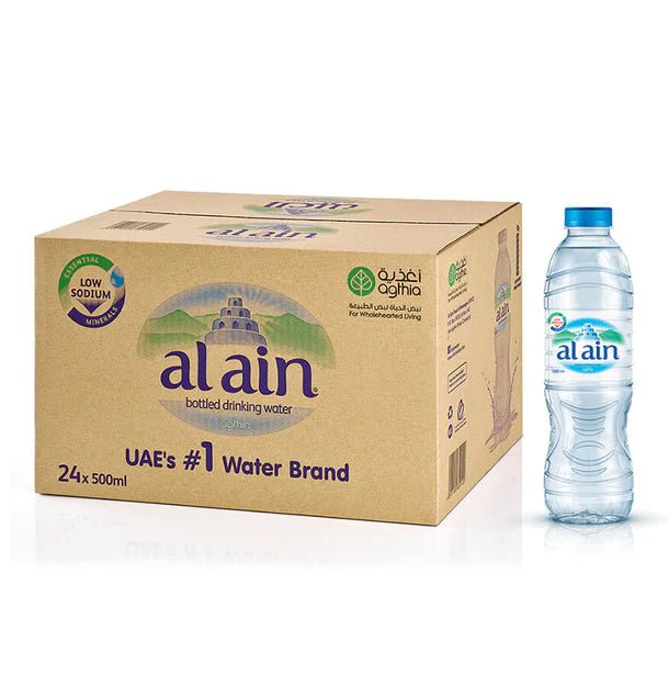 Al Ain Bottled Drinking Water 500 ml x 24 plastic bottles - SNH Packing