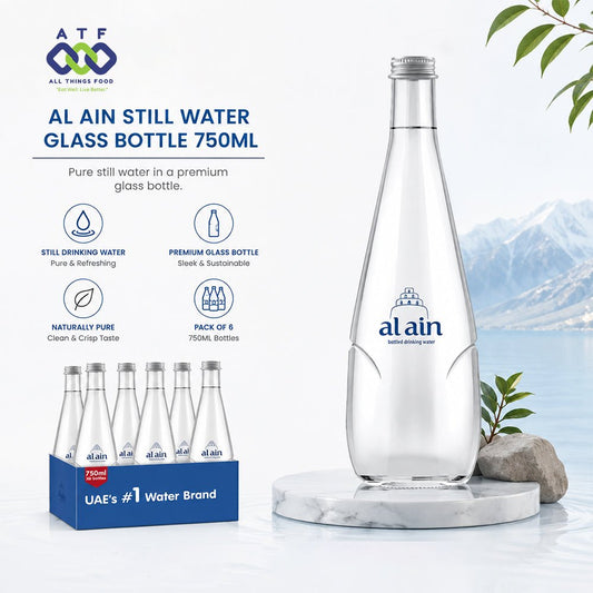Al Ain Still Water Glass Bottle 750ML Pack of 6 - SNH Packing