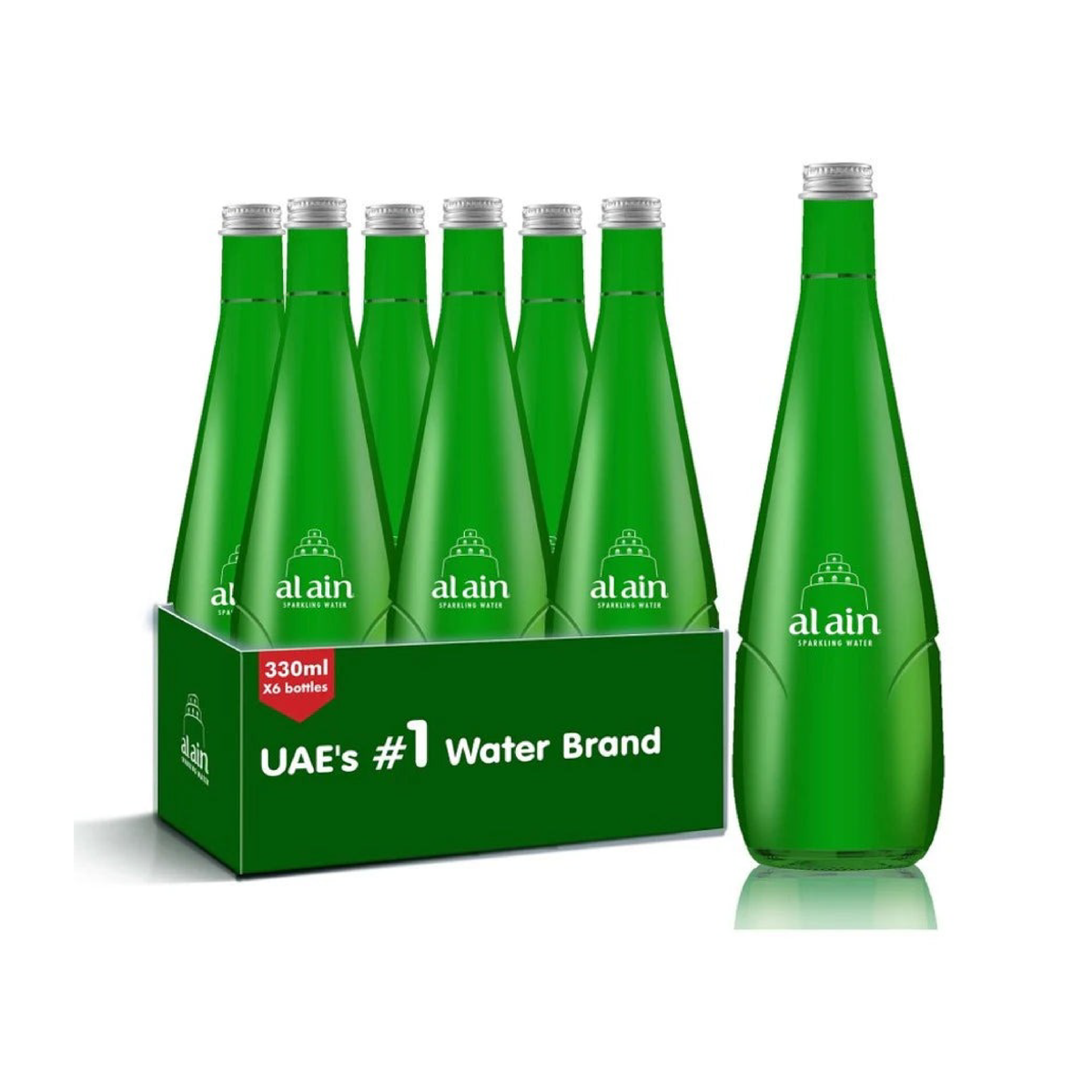 AL AIN WATER SPARKLING GLASS BOTTLE 330 ML