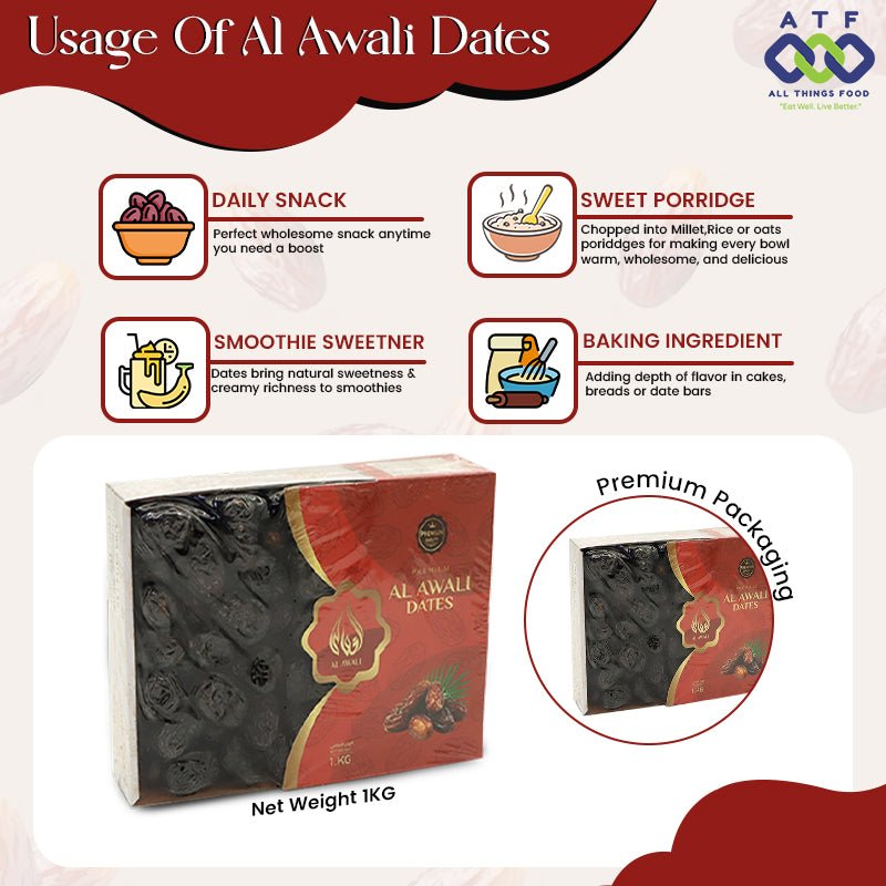 AL AWALI AJWA DATES - 1 KG (KSA) - SNH Packing