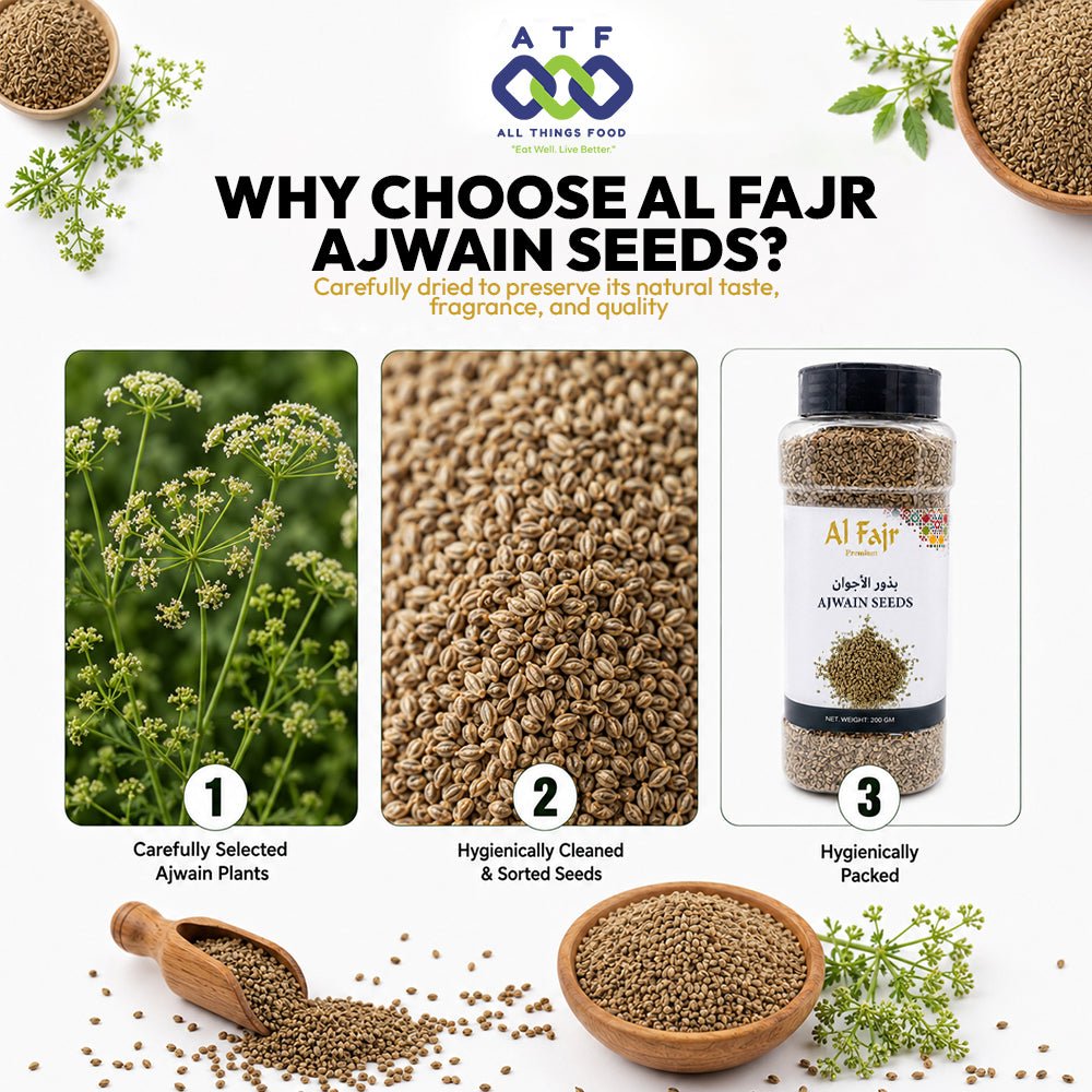 Al Fajr Ajwain Seeds 200g Whole Carom Seeds - SNH Packing