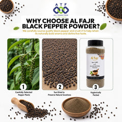 Al Fajr Black Pepper Powder 250g Ground Black Pepper - SNH Packing