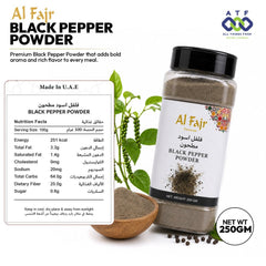 Al Fajr Black Pepper Powder 250g Ground Black Pepper - SNH Packing